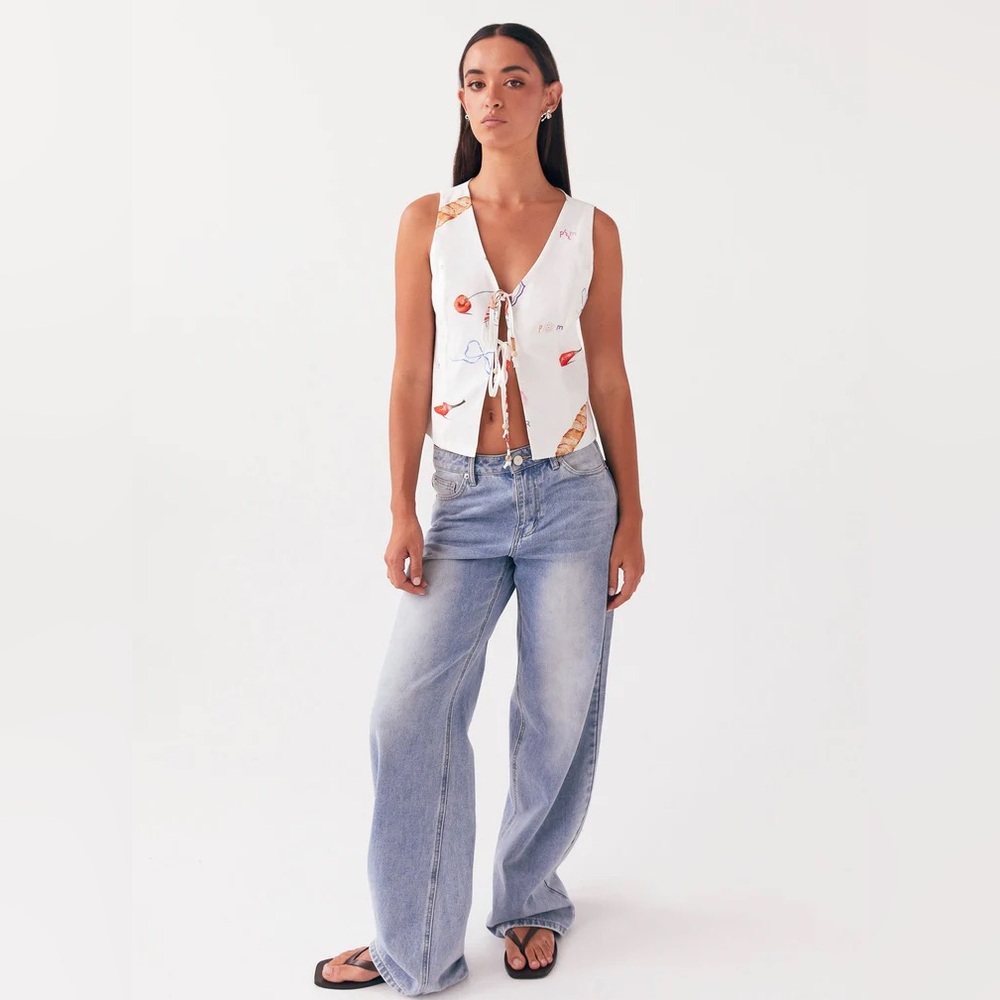 PEPPERMAYO Tina Linen Vest Top - Banchetto
